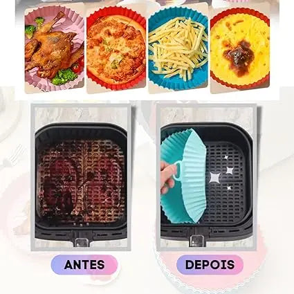 6 Kit AirFryer Air Fryer Round Silicone Protective Covers and Oven Electric Fryer Kitchen Practicality