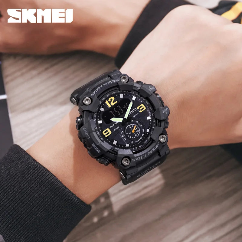 SKMEI 1637 Relógio Digital Militar para Homens Camuflagem À Prova D'Água Relógio de Pulso Masculino À Prova de Choque Relógio de Quartzo Esportivo 1384 Montre Homme