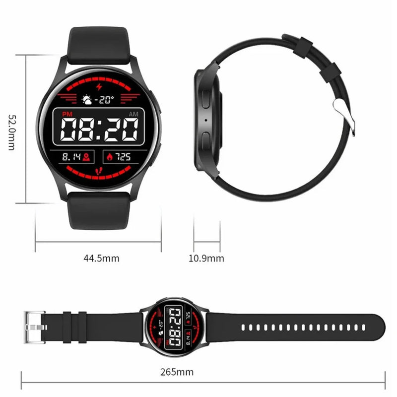 Relógio 6 Smartwatch empresarial masculino 1,32 polegadas 128*160 Bluetooth Chamada Monitoramento de saúde Despertador Relógio de moda feminino Multifuncional