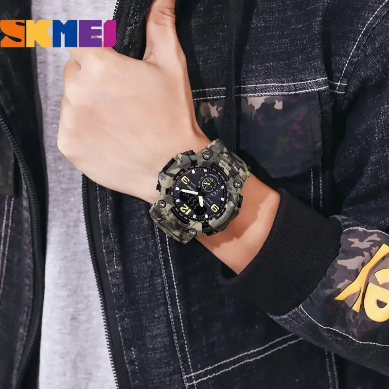 SKMEI 1637 Relógio Digital Militar para Homens Camuflagem À Prova D'Água Relógio de Pulso Masculino À Prova de Choque Relógio de Quartzo Esportivo 1384 Montre Homme