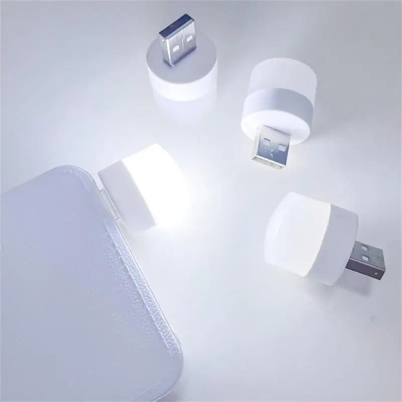 Lâmpada De Mesa Lâmpada Mini Led Usb Recarregável Pequena Redonda