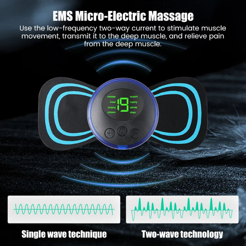 Tapete Massageador Ems Tens Elétrico Para Pés Fisioterapia Relaxamento Muscular De Pés Recarregável